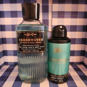 🆕️ BBW FRESH WATER Men’s Body Wash/Spray Set Cologne Collection NEW Full Size